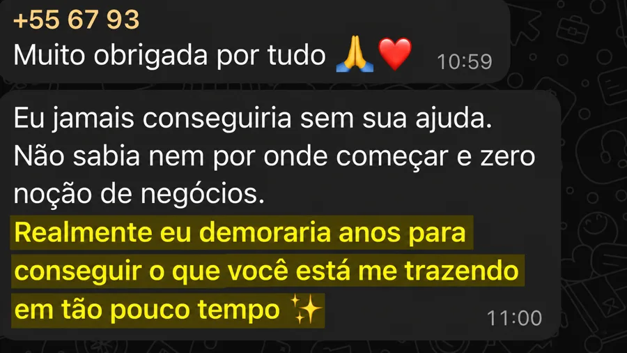 Depoimento de WhatsApp
