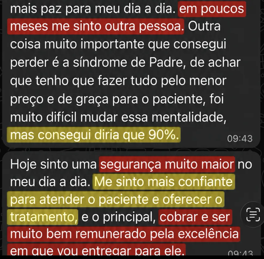 Depoimento de WhatsApp