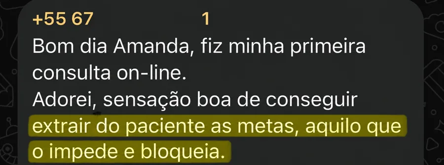 Depoimento de WhatsApp