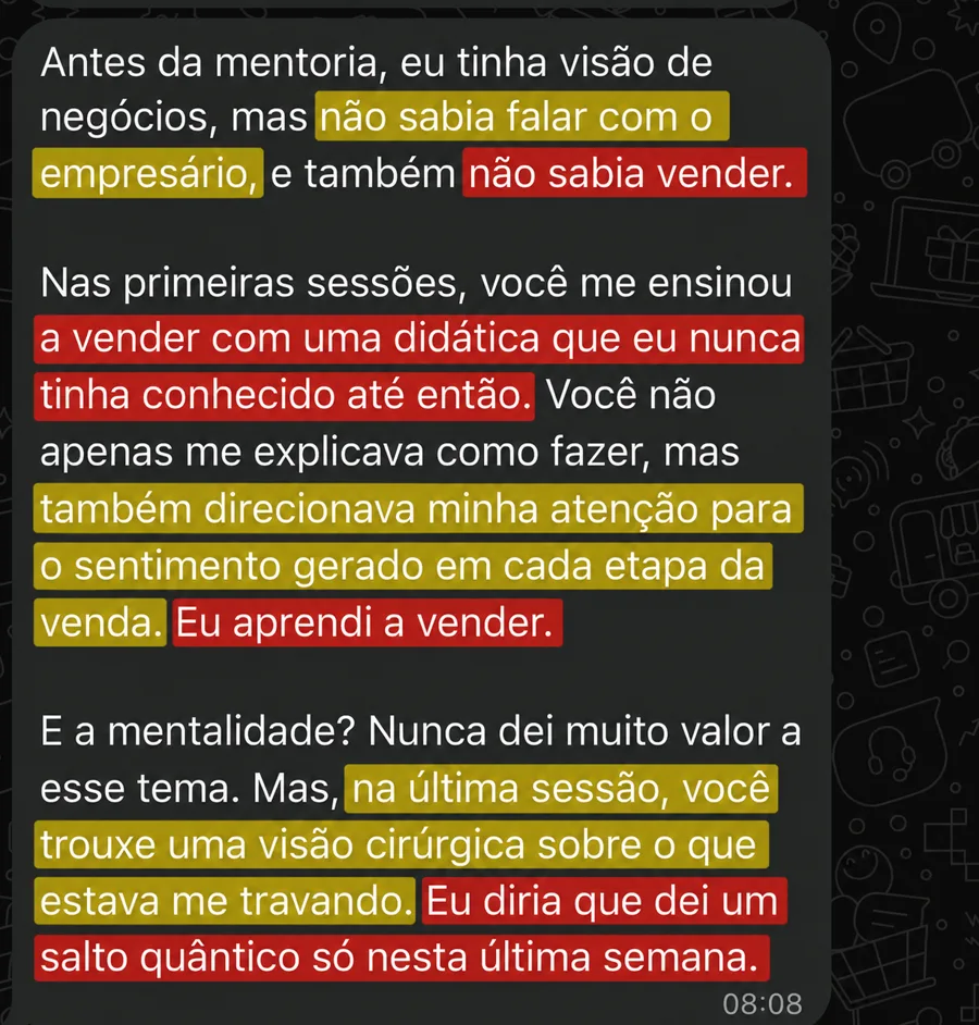 Depoimento de WhatsApp